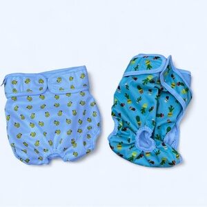 Pet Magasin Reusable Washable Dog Diapers, Large, 16 in - 24 in Waist, 2-Pack